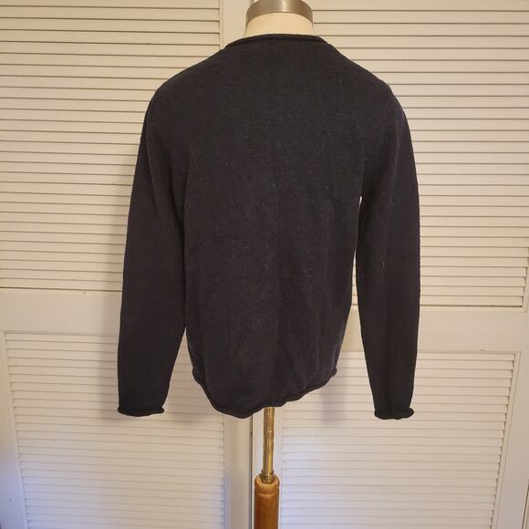 Croft and Barrow Small Blue Embroidered Floral Silk Blend Sweater - Picture 3 of 6